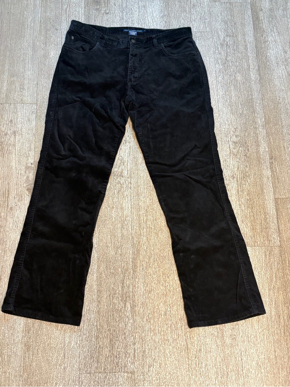 RALPH LAUREN SPORT BLACK CORDUROY BOOT LEG PANTS SIZE 12